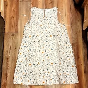 Linen floral dress